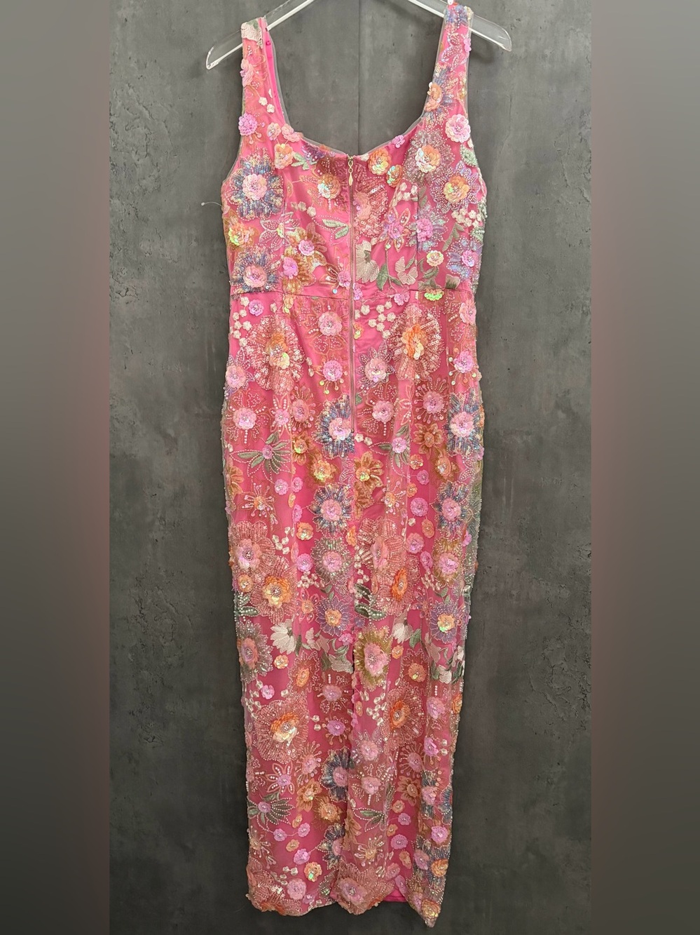 Elliatt Nathalie Sequin Floral Column Gown Dress - Picture 7 of 8